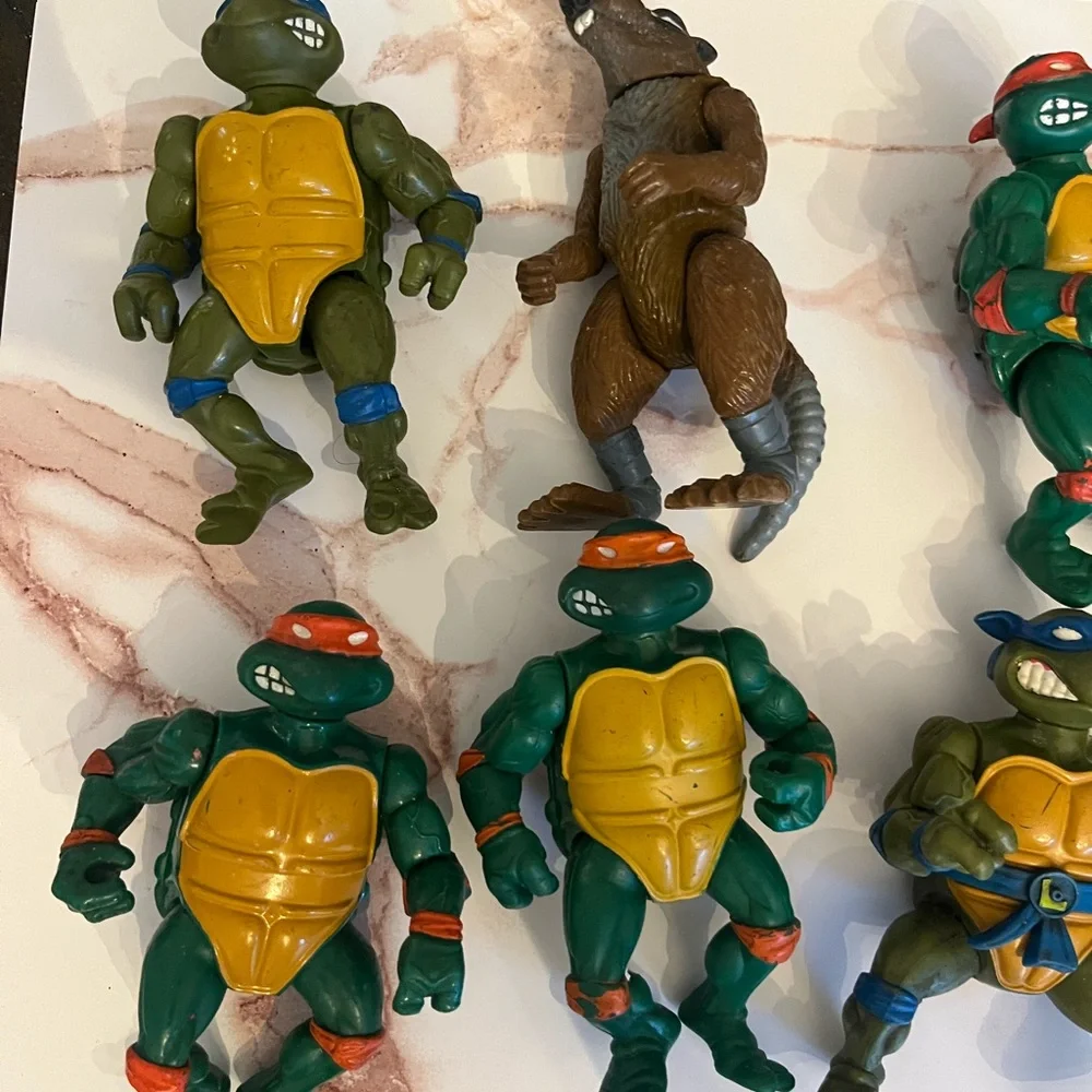 Vintage TMNT Action Figures 1988 1989 1992 Teenage Mutant Ninja Turtles - Picture 2 of 7